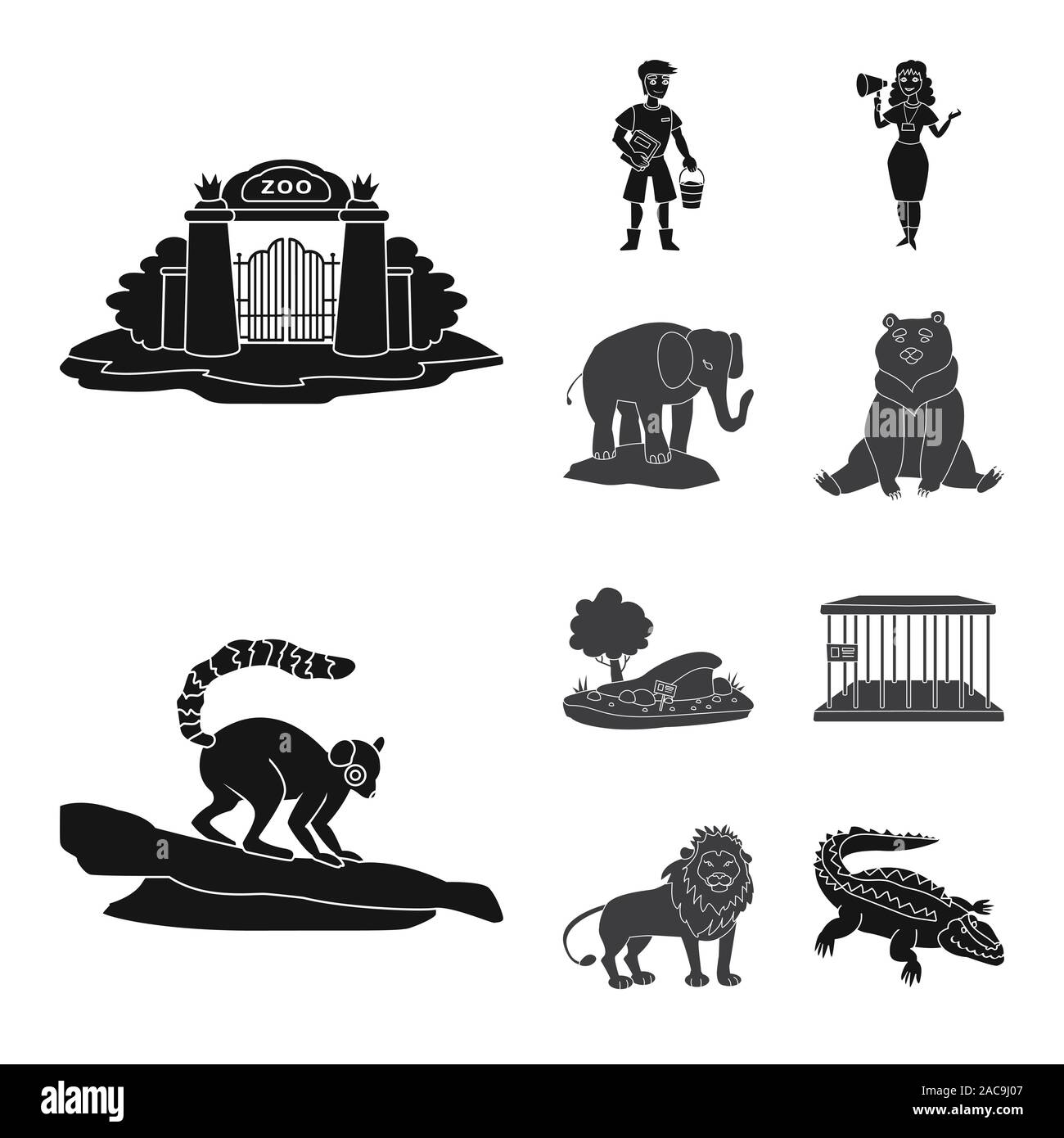 Objet isolé de la faune et de divertissement symbole. Collection de faune et parc stock vector illustration. Illustration de Vecteur