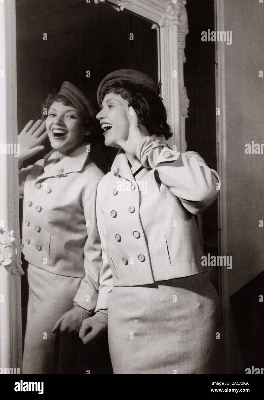 Renate Mannhardt, deutsche Schauspielerin, Deutschland frühe 1950er Jahre. L'actrice allemande Renate Mannhardt, Allemagne début des années 50,- Banque D'Images