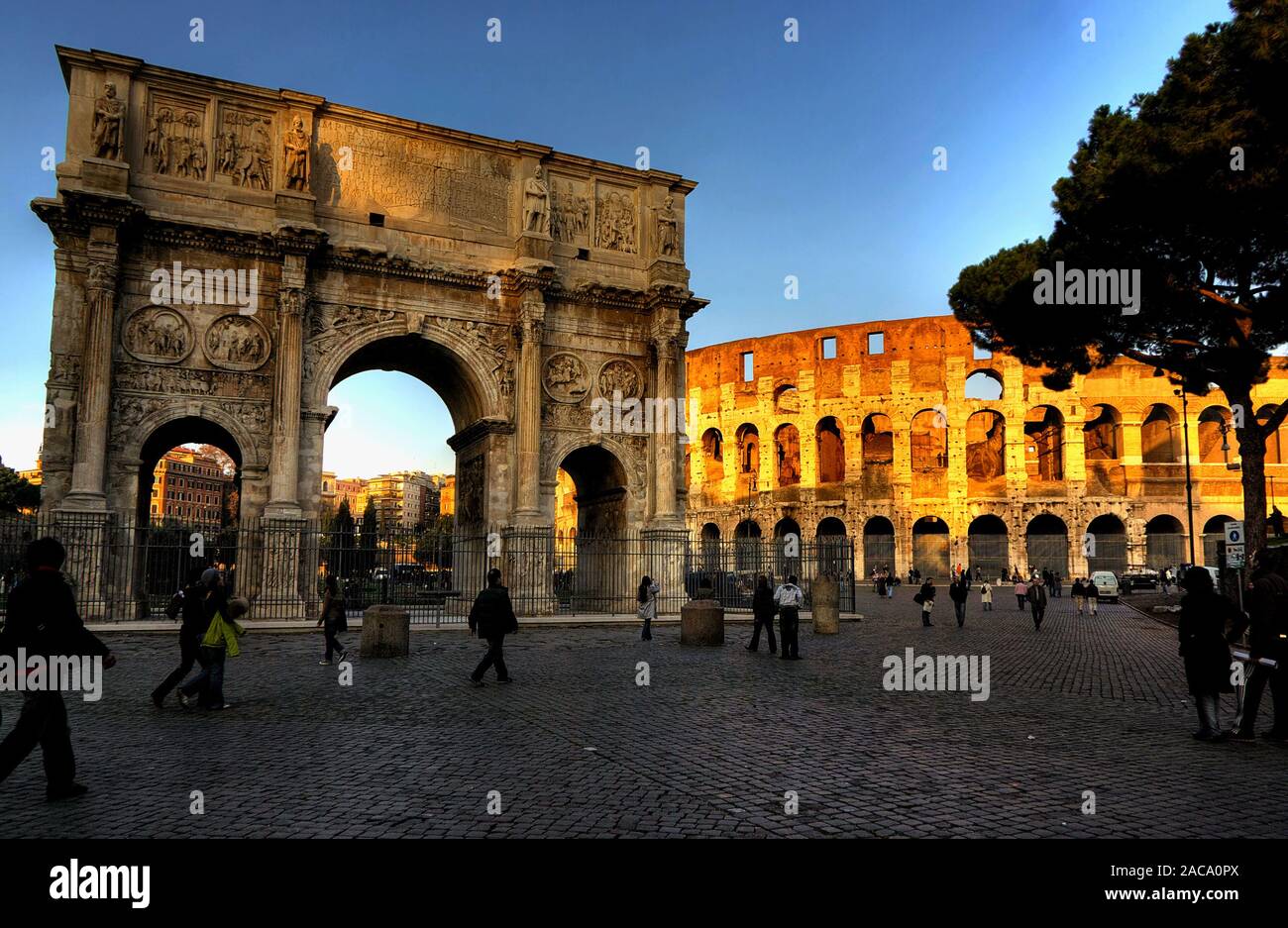 Arc de Constantin Rome Banque D'Images