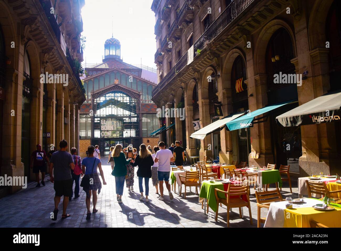 Rue Du Centre Culturel El Born. Mercat Del Born, Barcelone, Catalogne, Espagne. Banque D'Images