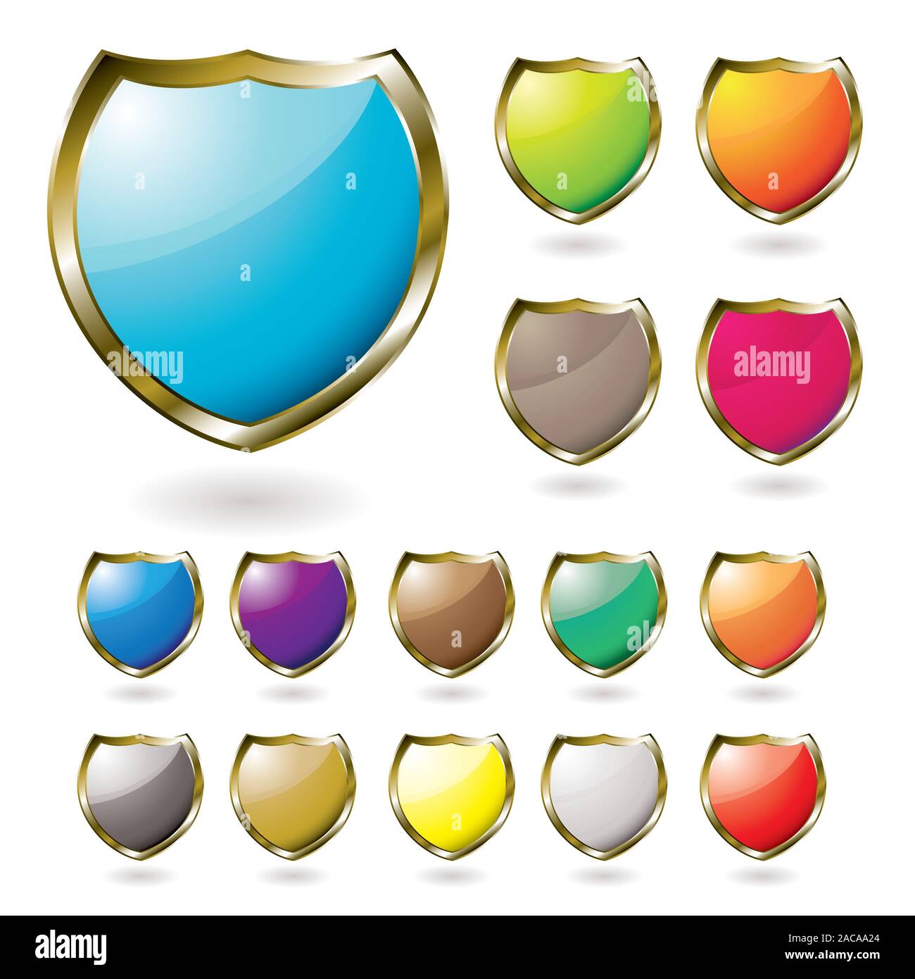 L'ombre portée du bouclier Banque D'Images