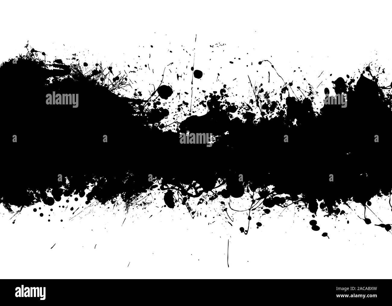 Splat noir bande d'encre Banque D'Images