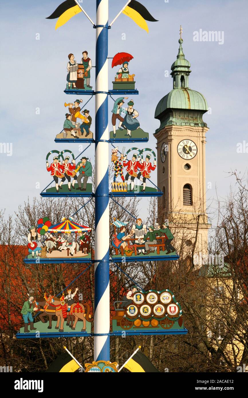 Allemagne, Munich, Viktualienmarkt Banque D'Images