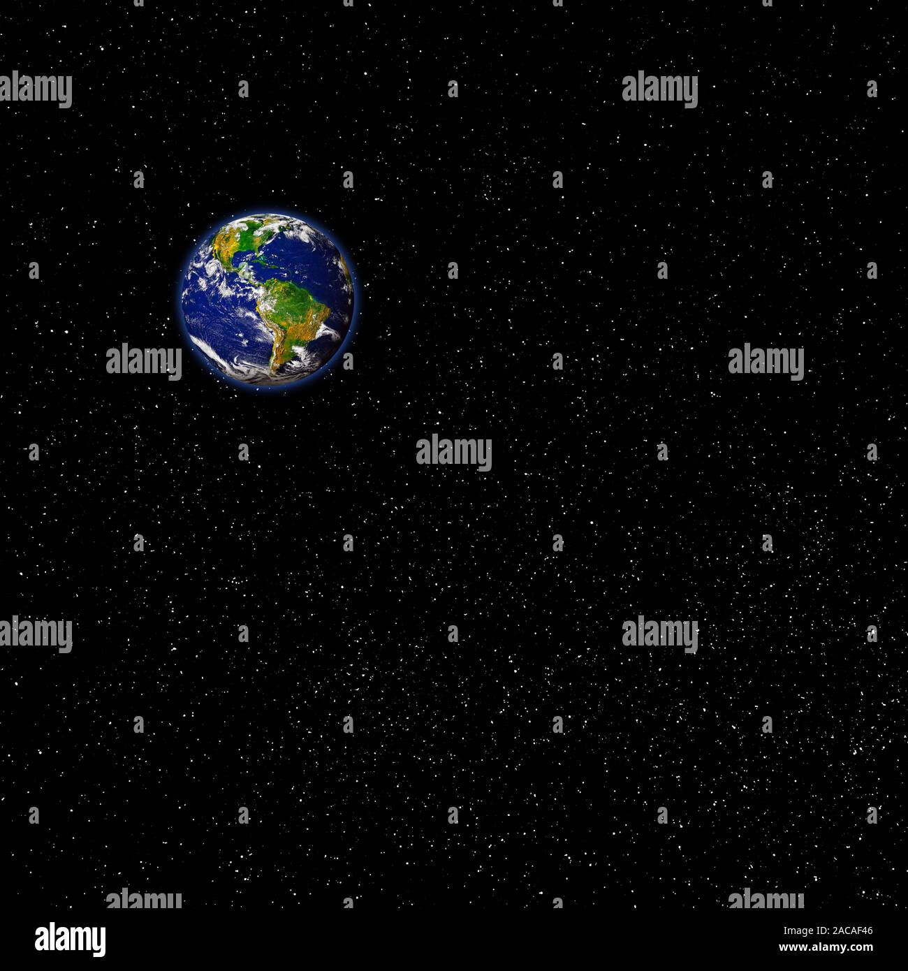Distance de la Terre. Banque D'Images