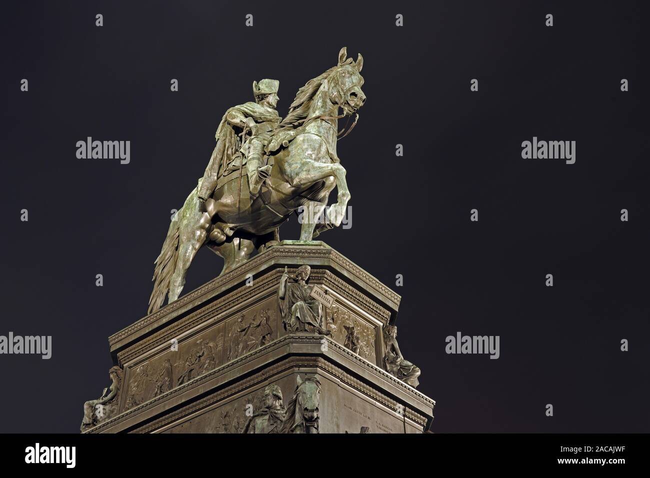 Statue équestre de l'empereur Frédéric le Grand, Frédéric le second, Vieux Fritz, Unter den Linden, Berlin, Allemagne, Europe, de ni Banque D'Images