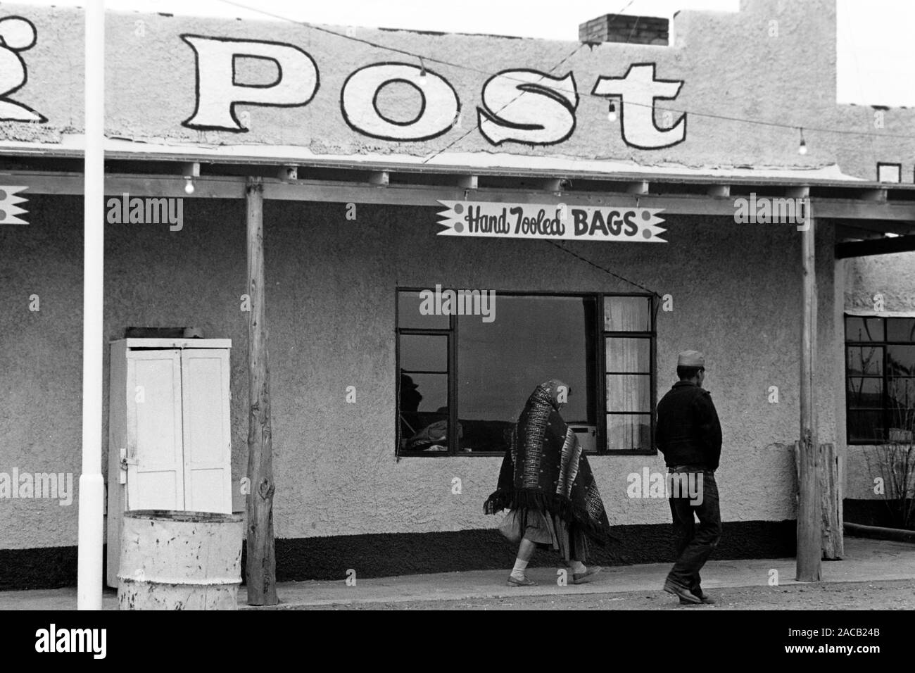 Handelsplatz im Südwesten der USA, 1962. Poste de traite en 1962, sud-ouest des États-Unis. Banque D'Images