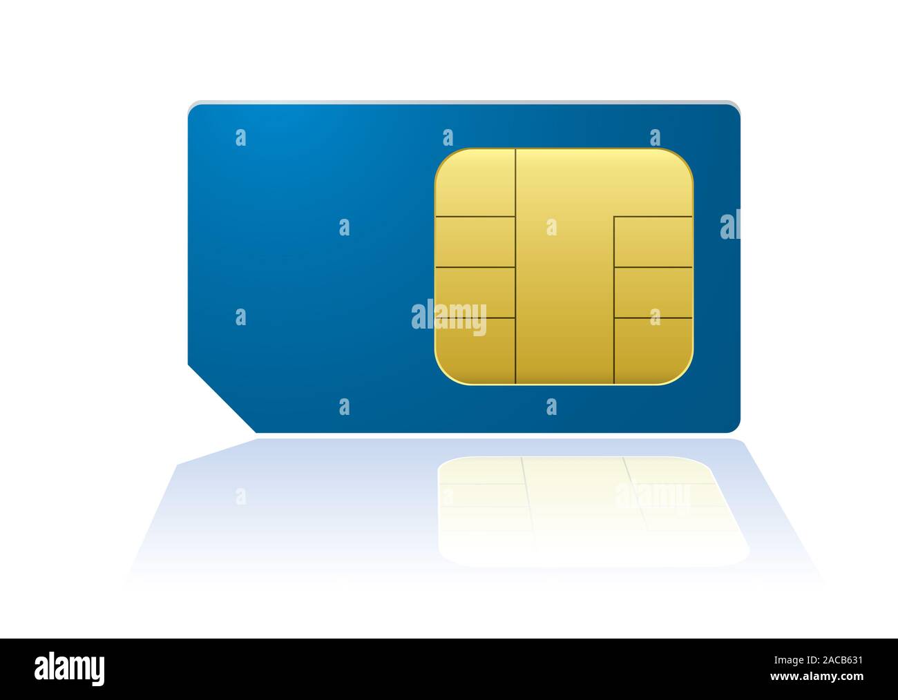 Carte SIM Téléphone bleu Banque D'Images