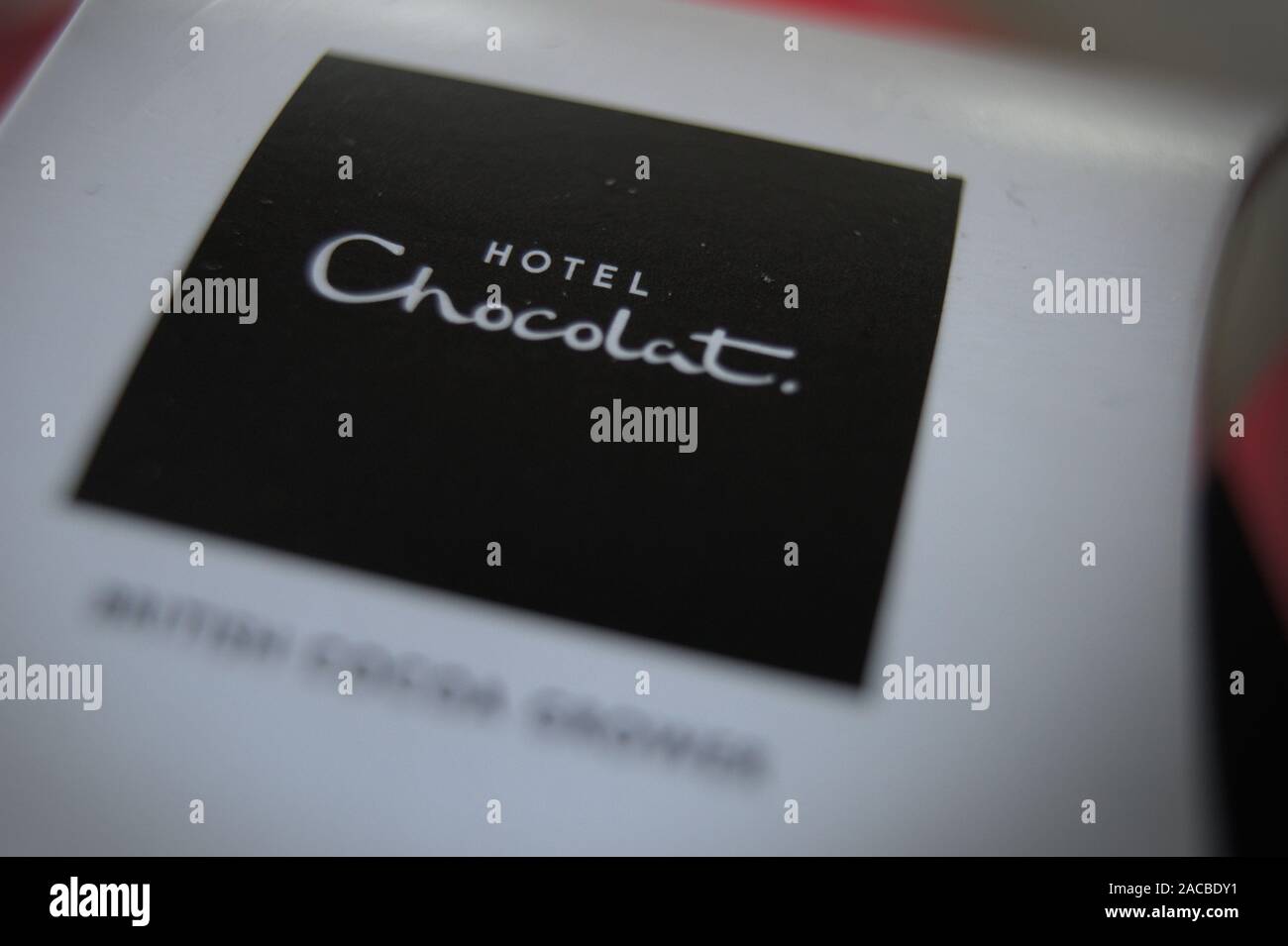 Macro artistique / close up of a Hotel Chocolat chocolate box Banque D'Images