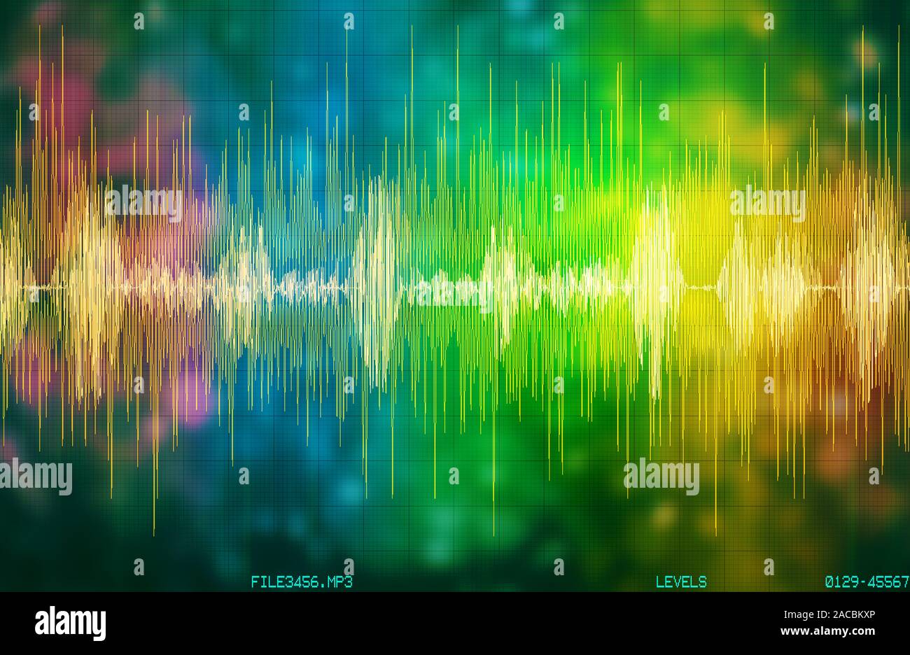 Reconnaissance vocale et d'onde illustration du spectre Banque D'Images