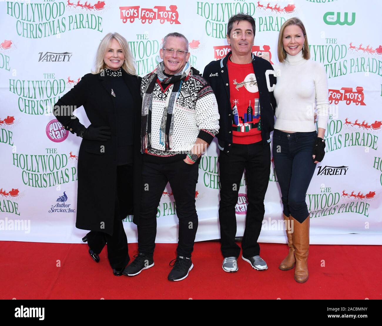 01 Décembre 2019 - Hollywood, Californie - Jennifer Runyon, Stéphane Guillon, Willie Scott Baio, Josie Davis. La 88e parade de Noël tenue à Hollywood Hollywood Blvd.. Crédit photo : Birdie Thompson/AdMedia /MediaPunch Banque D'Images