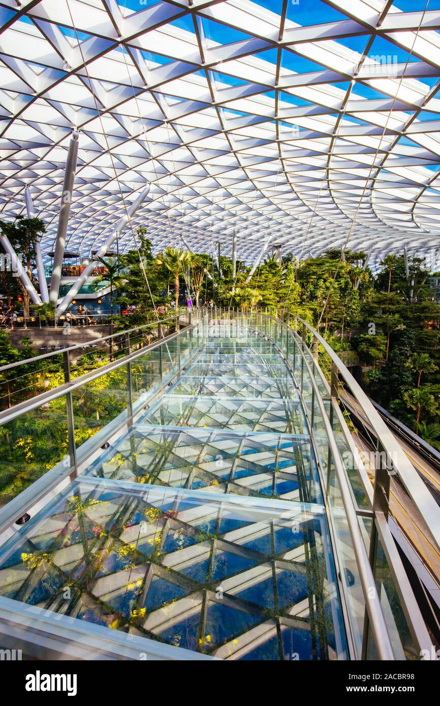 Le Joyau emblématique à l'aéroport de Changi à Singapour Banque D'Images