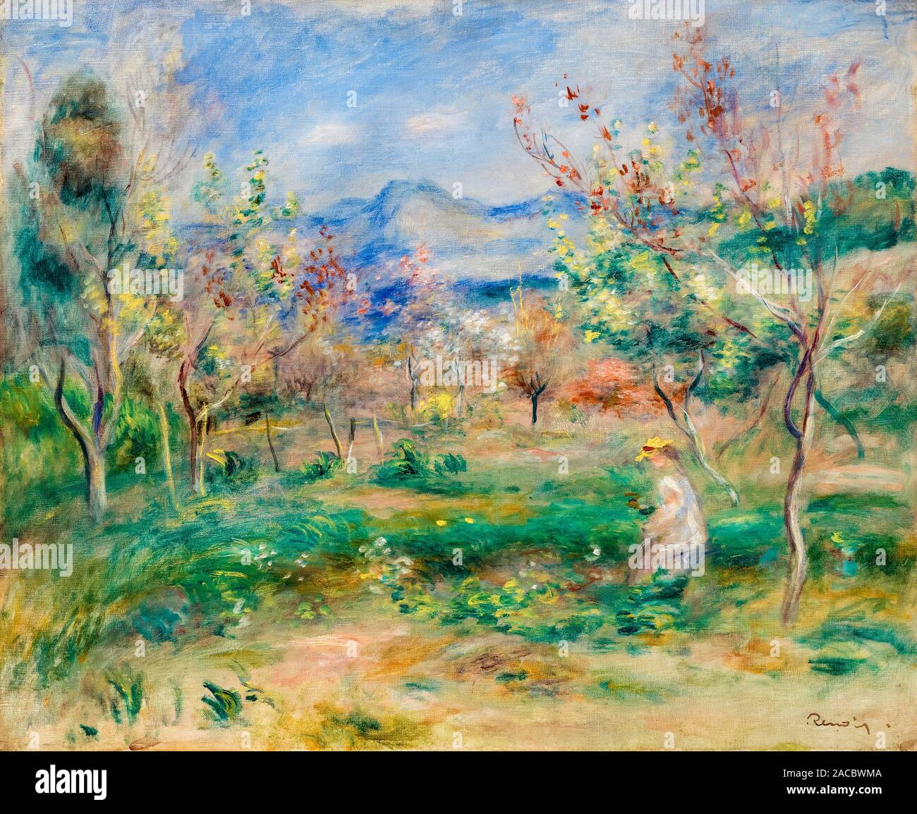 Pierre Auguste Renoir, Paysage, (Paysage), la peinture de paysages, 1900-1905 Banque D'Images