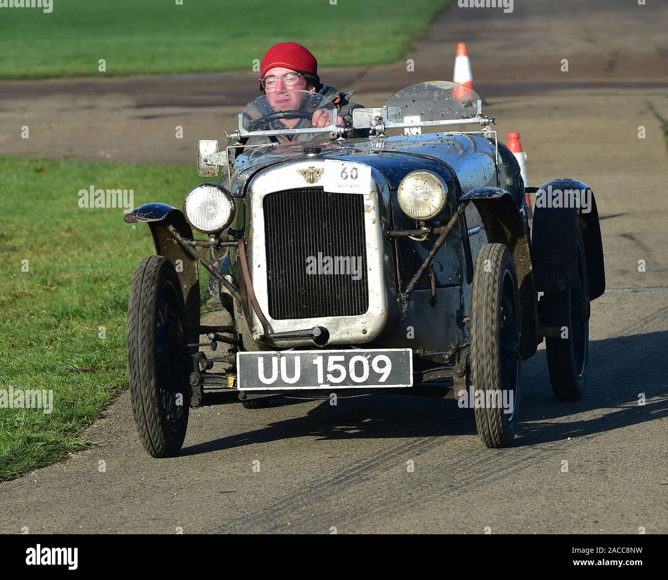 Robert Moore, Austin 7, Tests de conduite en hiver, CSECC, Bicester, Patrimoine, Bicester Oxfordshire, Angleterre, samedi 30 novembre 2019,voitures, de la concurrence, Banque D'Images