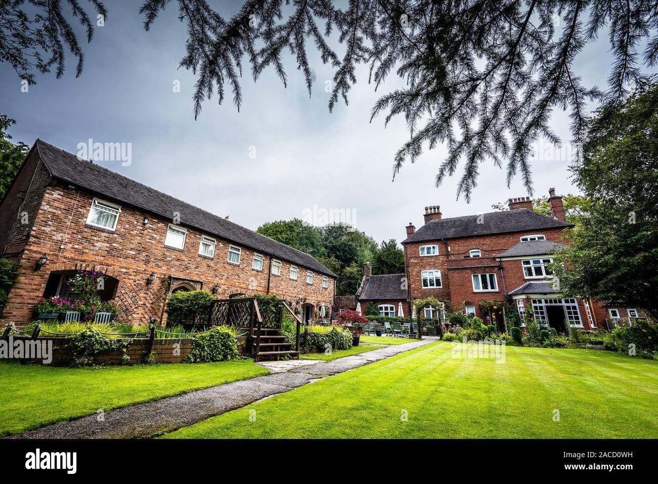 The Manor Hotel and Guest House, situé à Cheadle, Grade 2 classé lieu de mariage dans le Staffordshire, B & B familial, cérémonie Banque D'Images