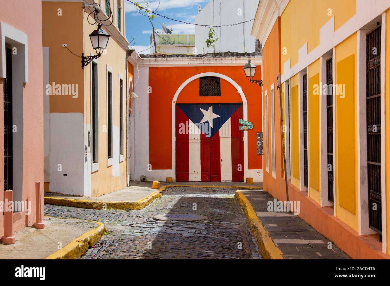 Ruelle de San Juan, Puerto Rico Banque D'Images