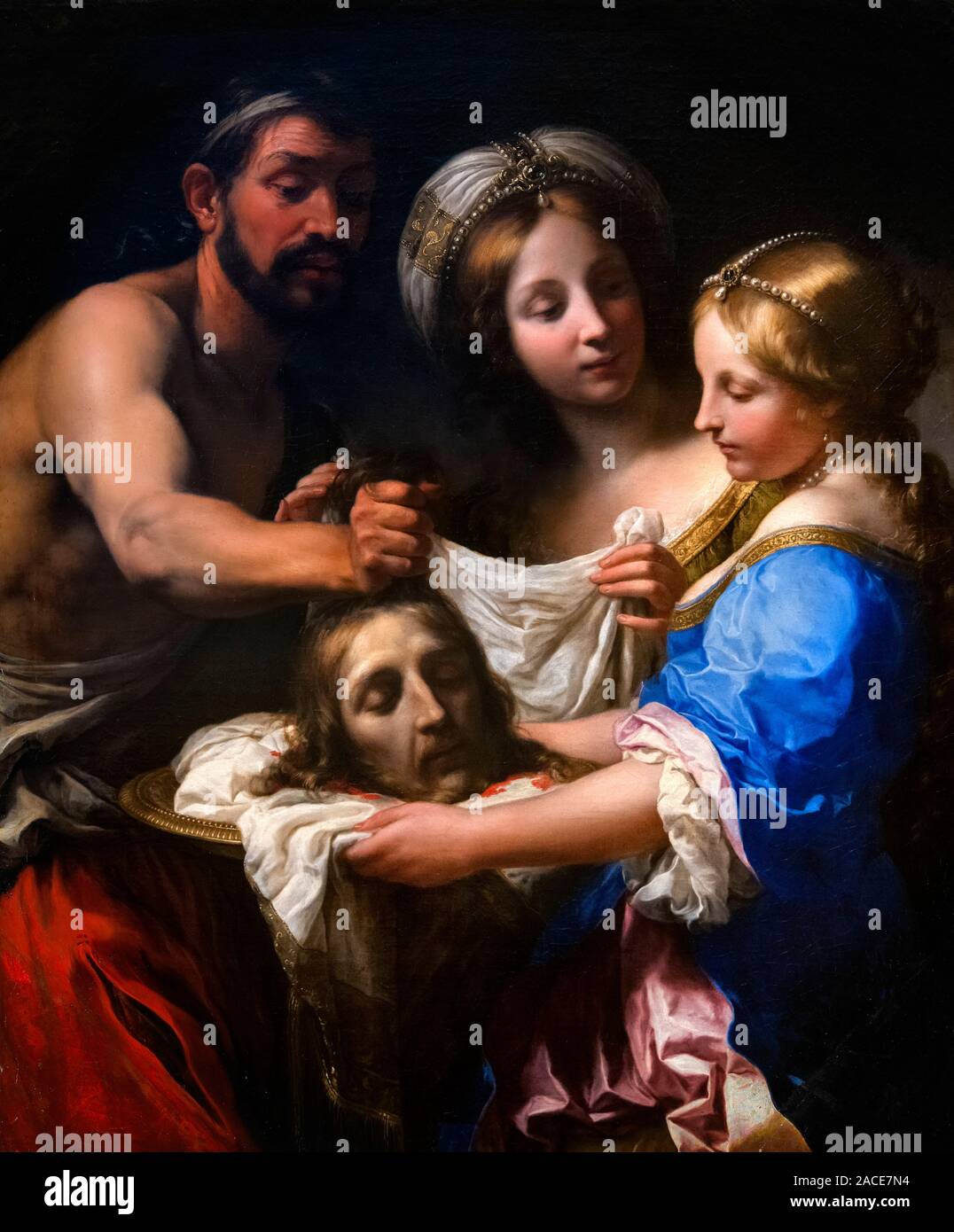 Salomé avec la tête de Saint Jean Baptiste par Onorio Marinari (1627-1715),  huile sur toile, 1670 Photo Stock - Alamy