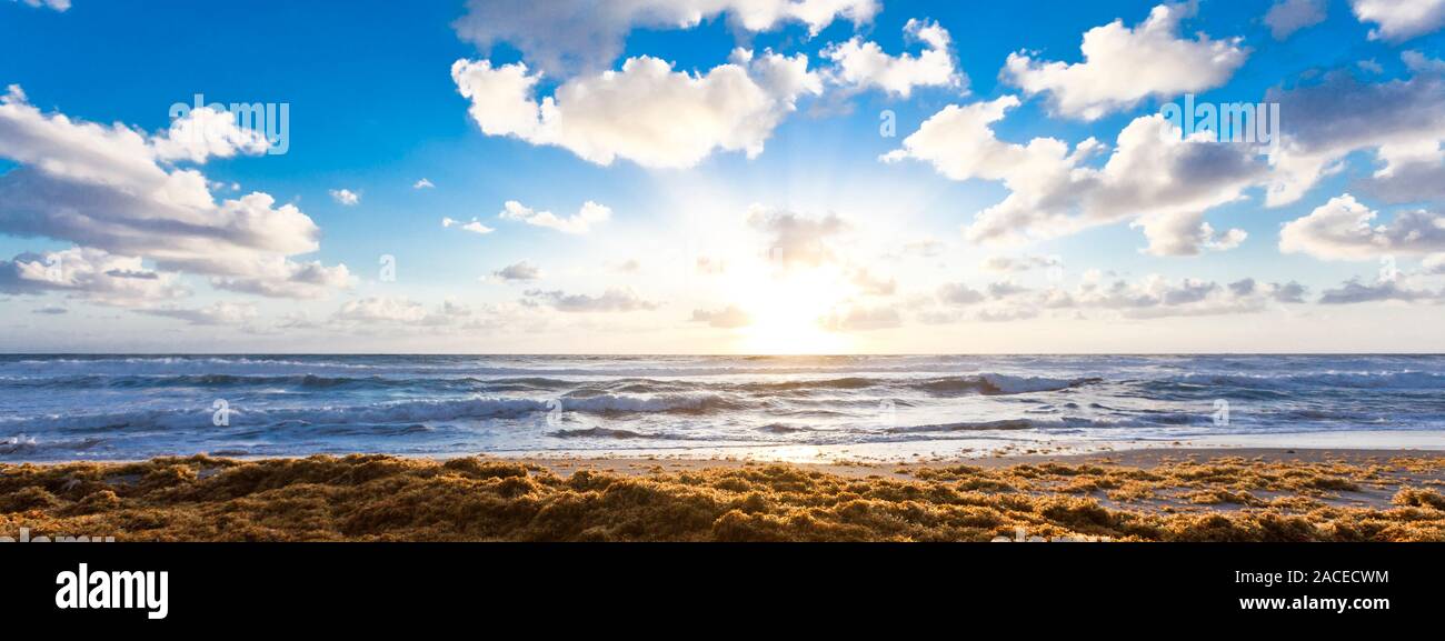 Plage sous le nuage Banque D'Images