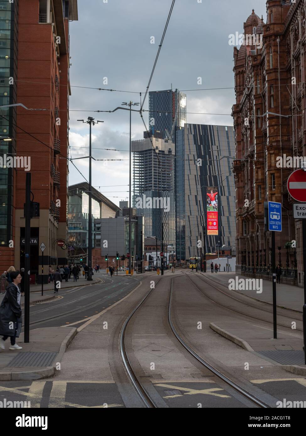 Mosley Street Manchester inférieur Banque D'Images