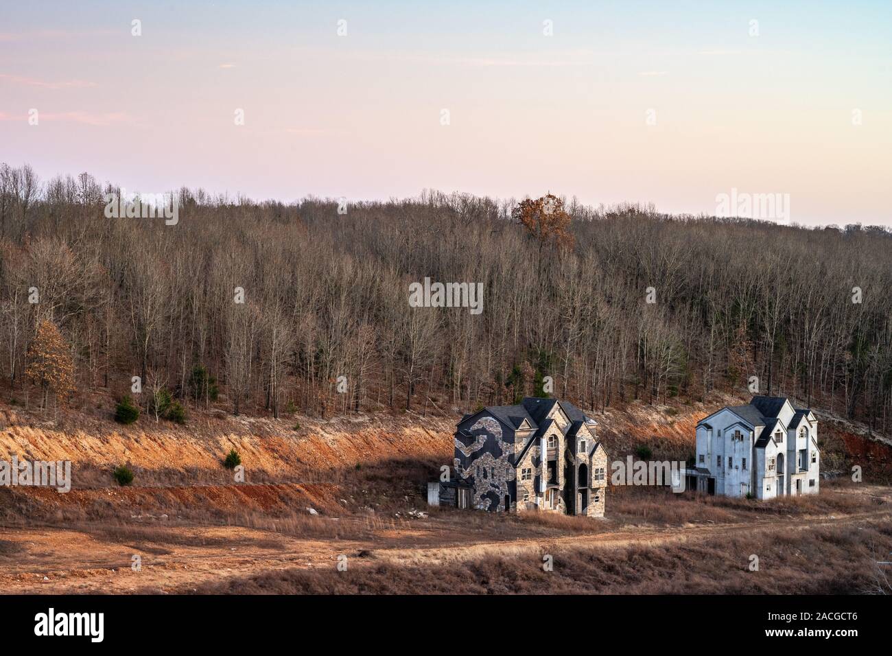 Abandonné McMansions - Indian Ridge Resort Community à Branson Banque D'Images