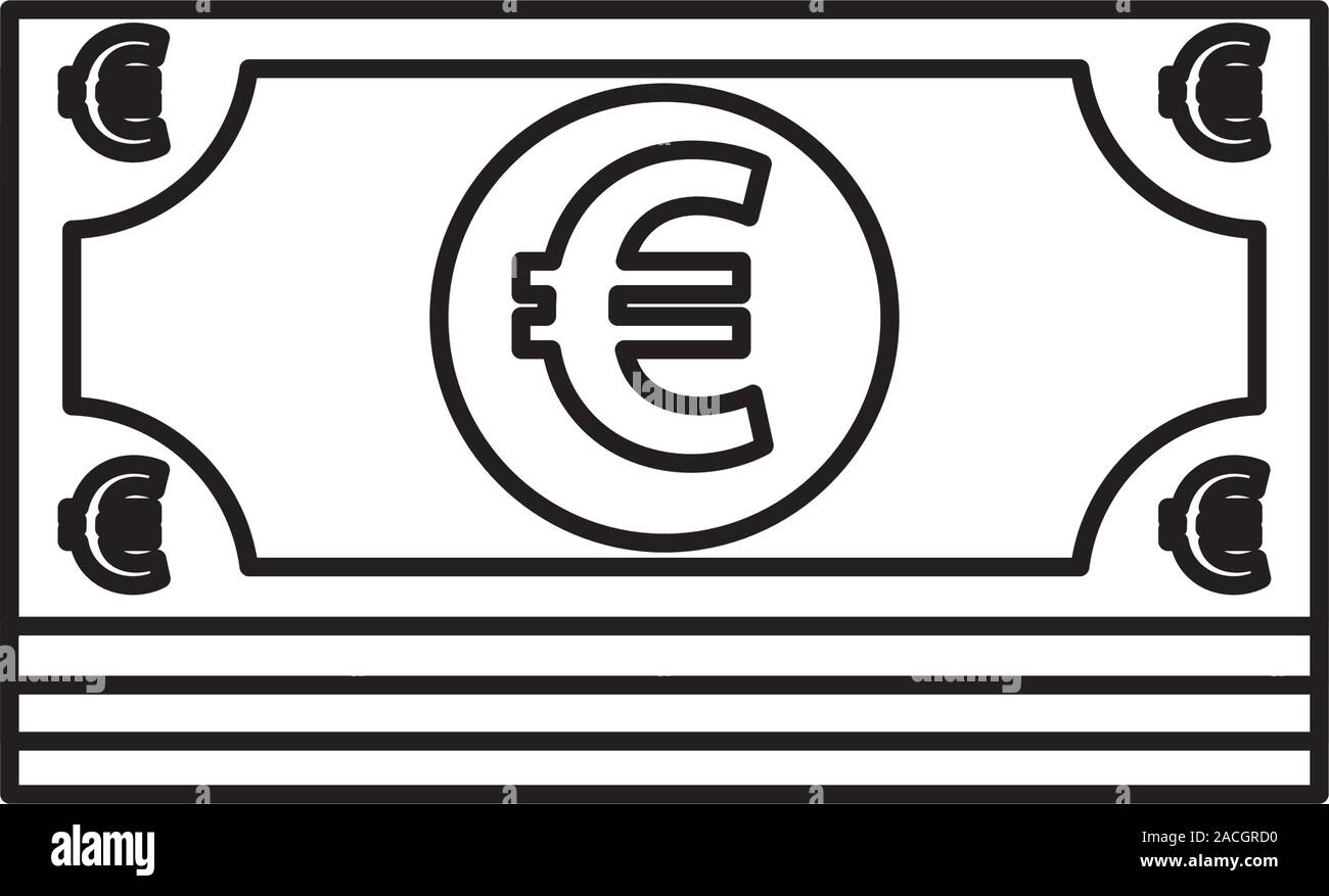 Projets de l'économie euro argent icônes Illustration de Vecteur