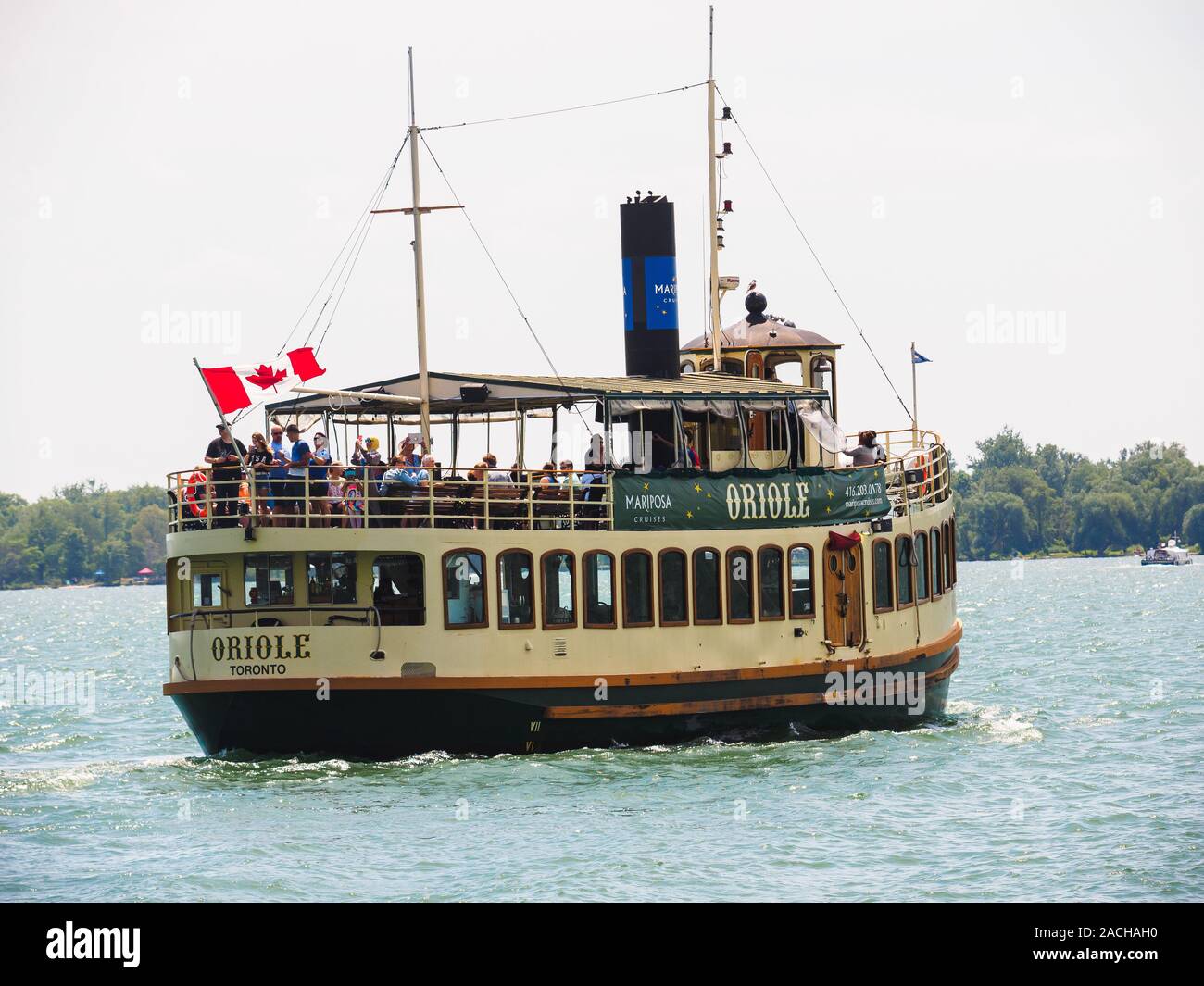 Réplique du bateau à vapeur Oriole tour à travers le lac Ontario. Banque D'Images