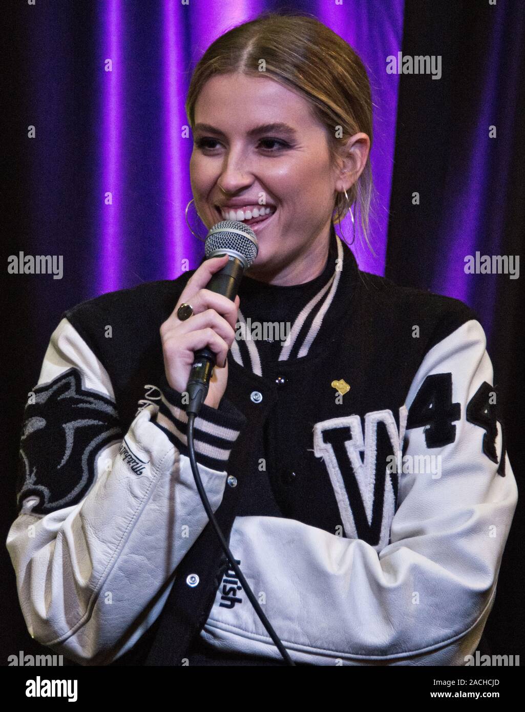 BALA Cynwyd, PA, USA - 25 février 2019 : American Singer-Songwriter Fletcher Visites Q102's Performance Theatre. Banque D'Images