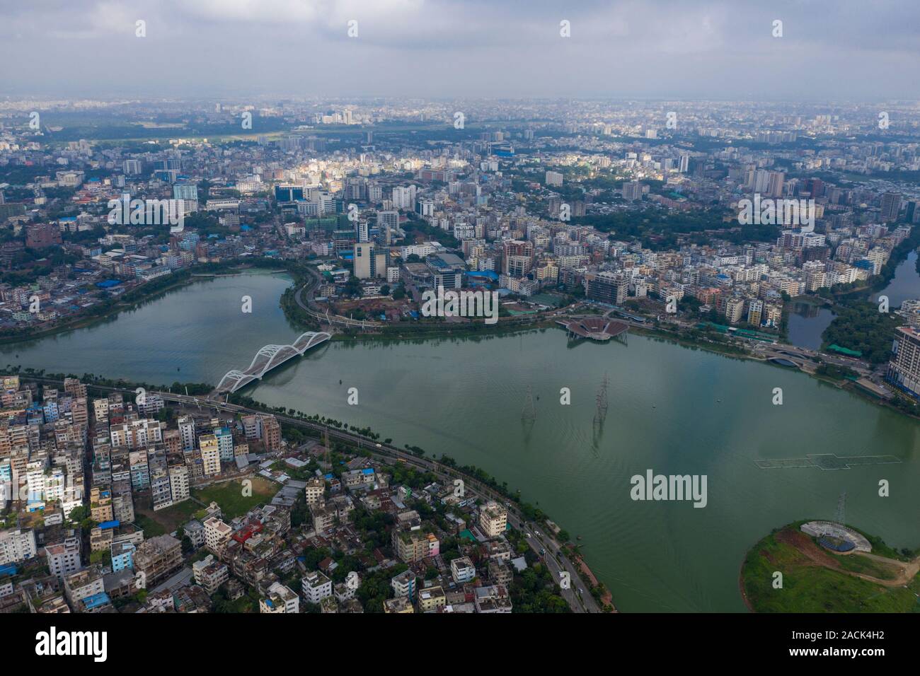 Vue aérienne de Dhaka, la capitale du Bangladesh. Banque D'Images