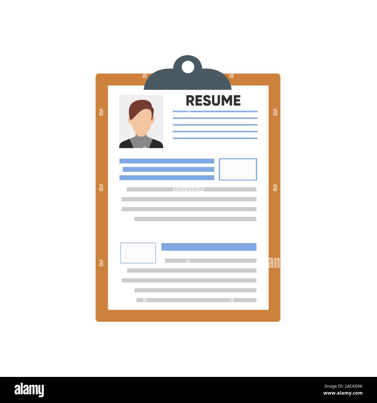 Modèle de CV CV avec photo et détails. Illustration de Vecteur