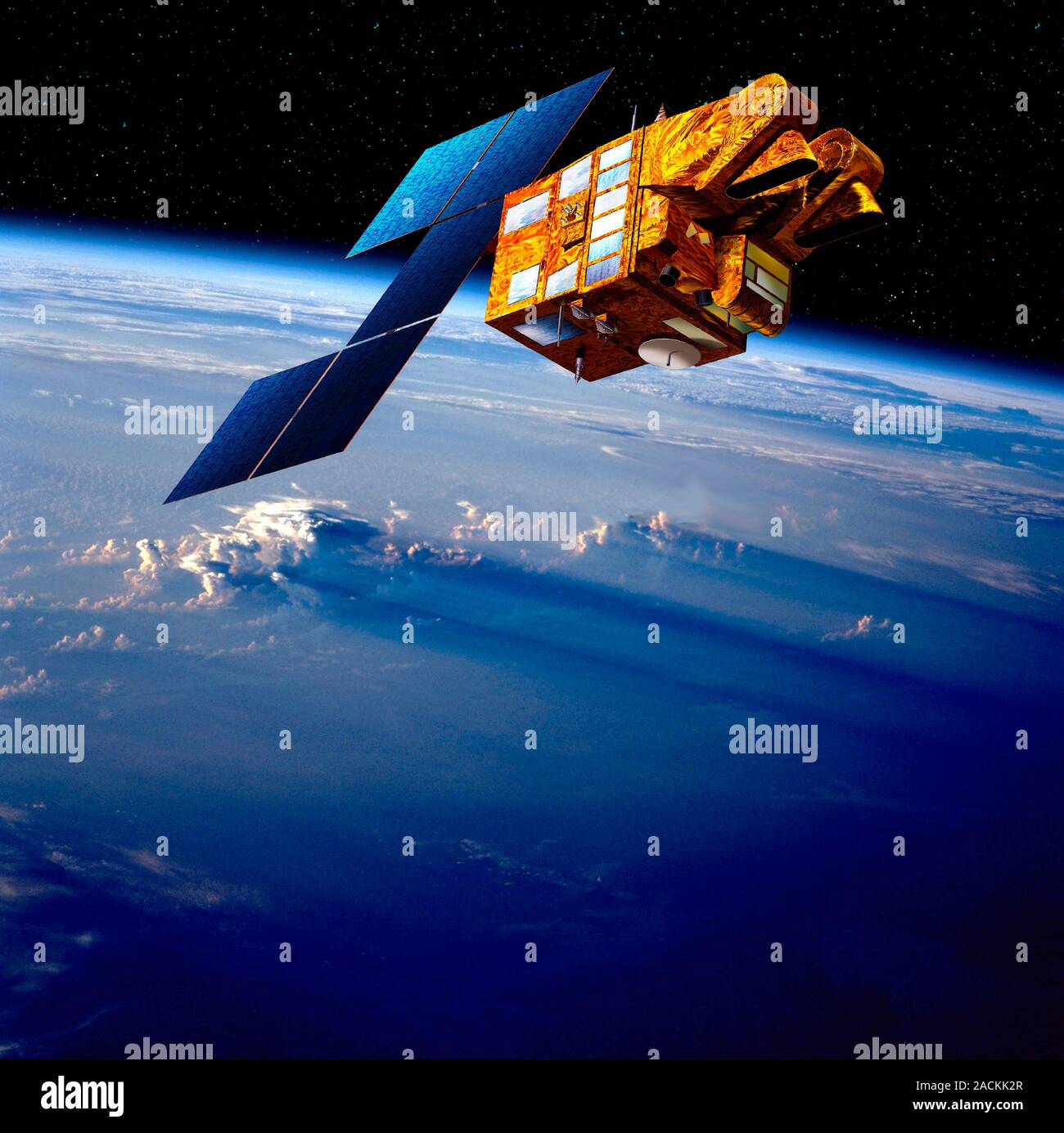 L'oeuvre, satellite SPOT 5. SPOT 5, lancé par l'Agence spatiale européenne  en 2002, fait partie du SPOT (Satellite pour l'Observation de la Terre)  famil Photo Stock - Alamy