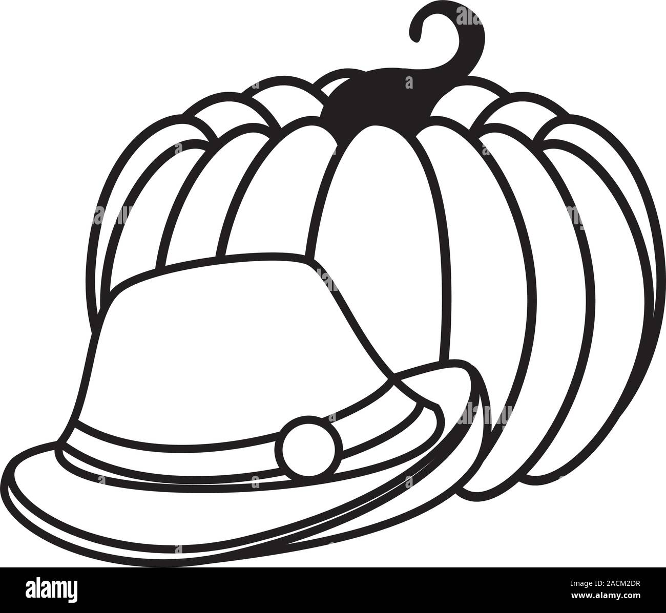 Oktoberfest hat et vecteur conception de citrouille Illustration de Vecteur