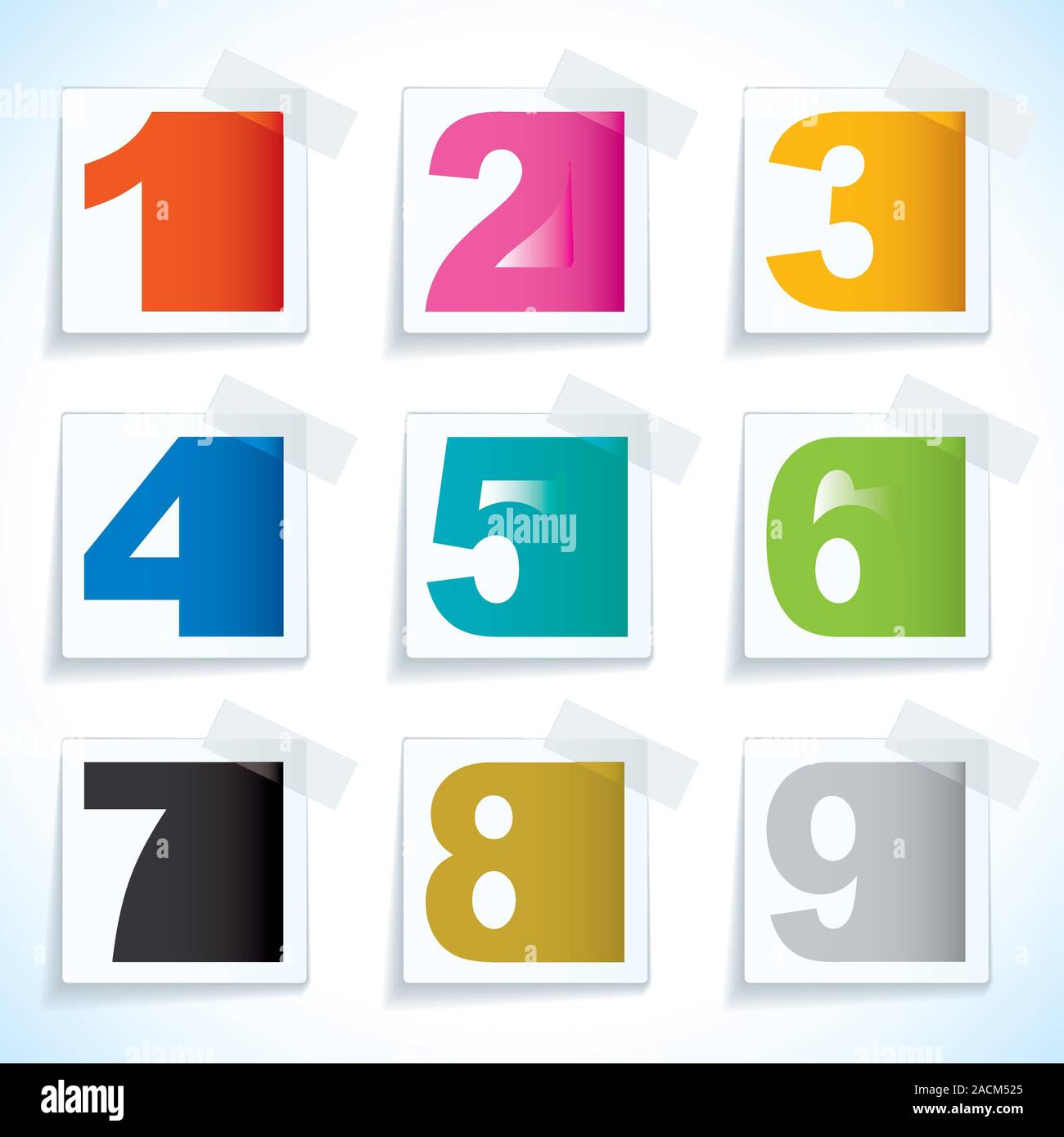 Nombre étiquettes Banque D'Images