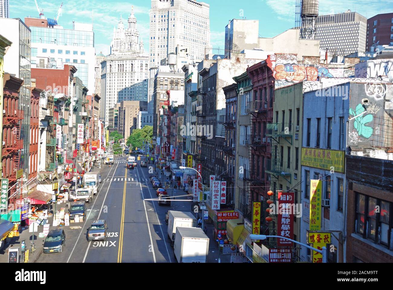 Straße dans Chinatown, New York City, USA Banque D'Images