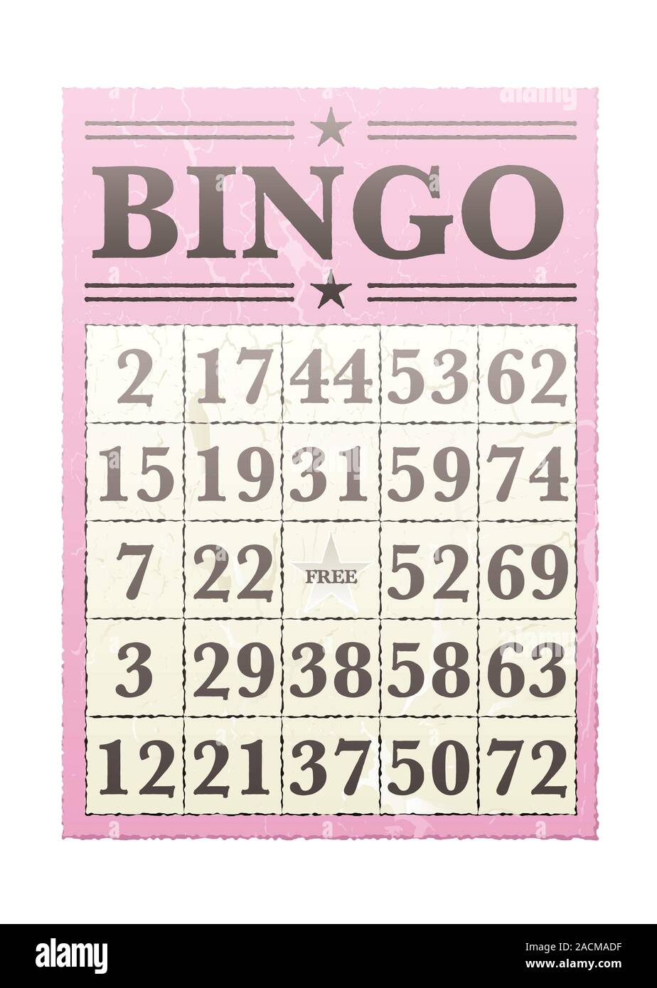 Carte de bingo Banque D'Images