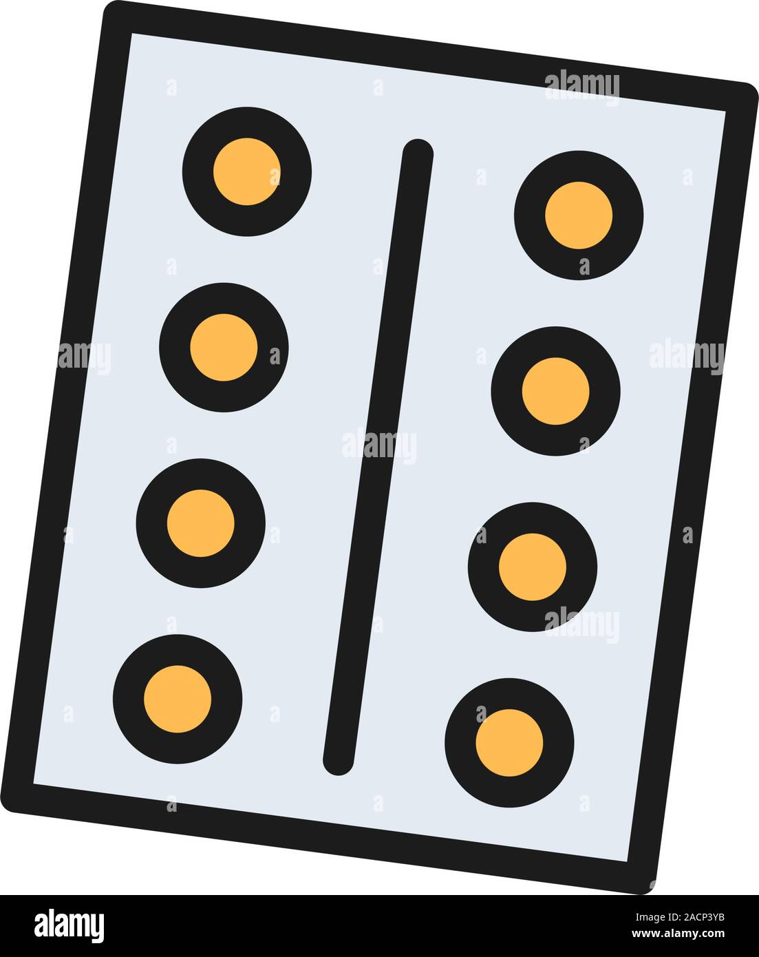 Comprimés sous plaquettes vecteur icône couleur plate. Illustration de Vecteur