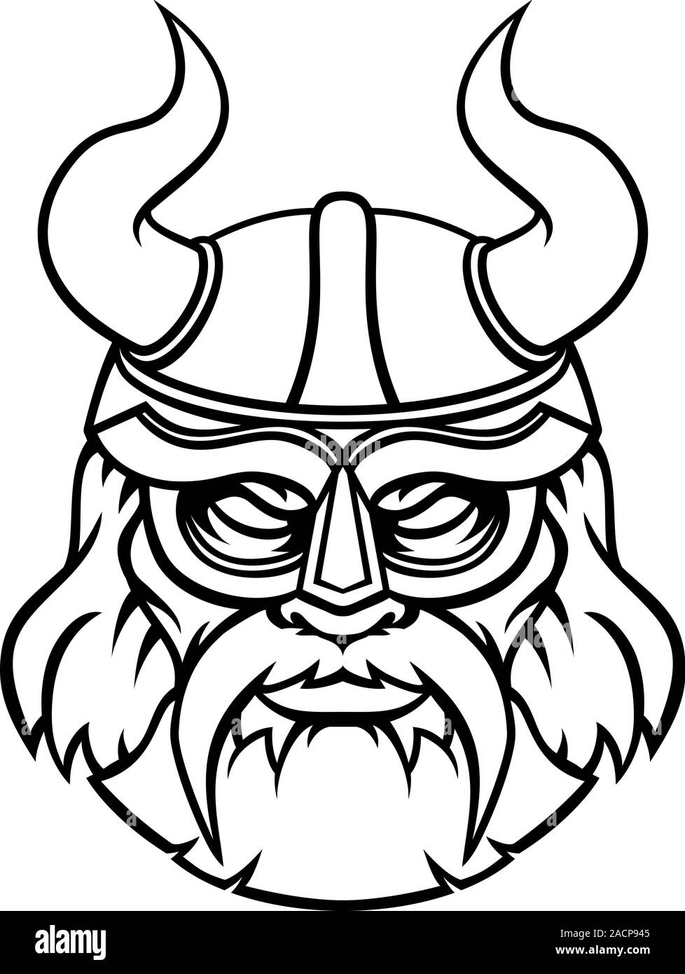 Sports Viking Mascot Character Illustration de Vecteur
