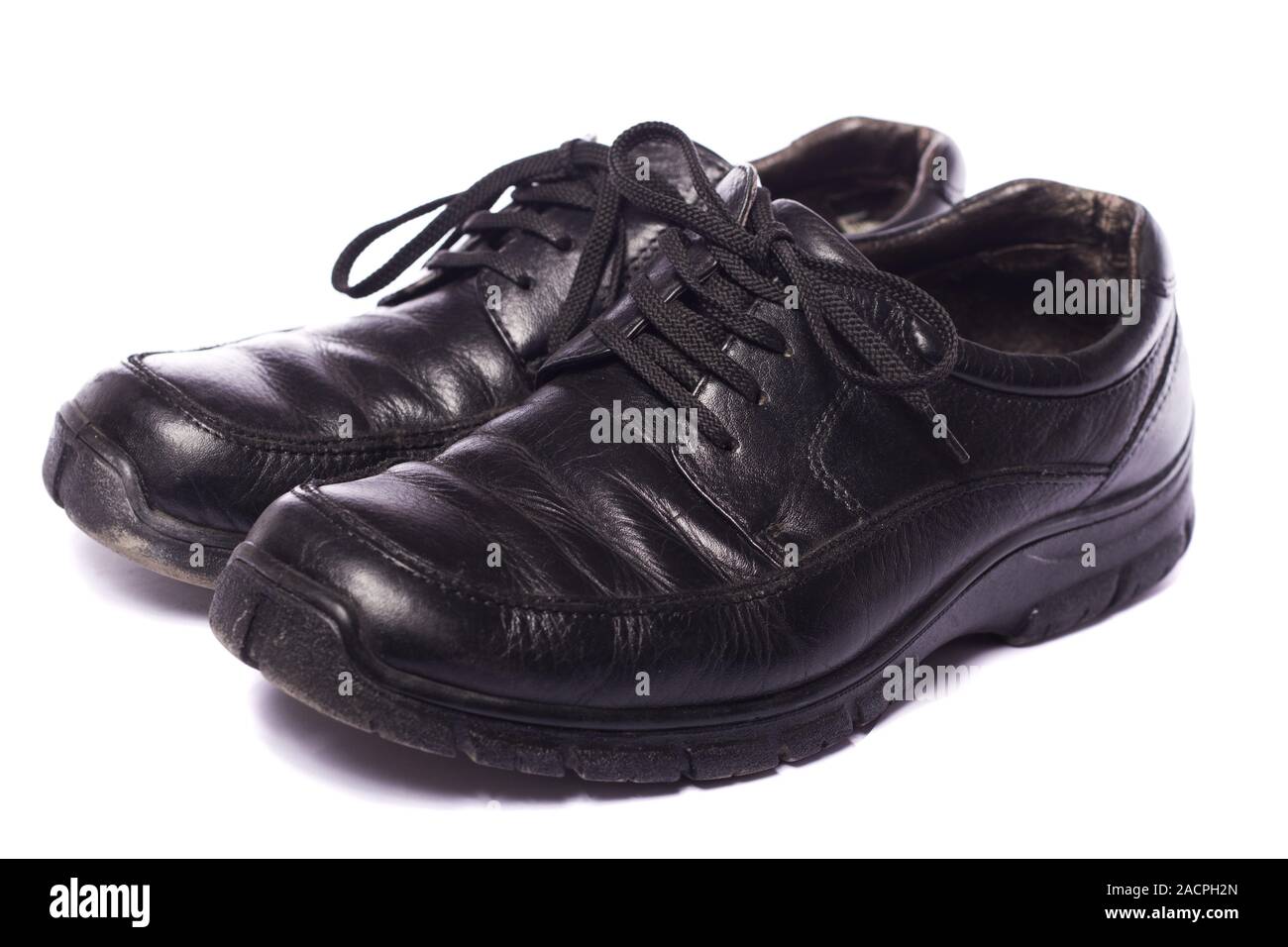 Homme chaussures noires Banque D'Images