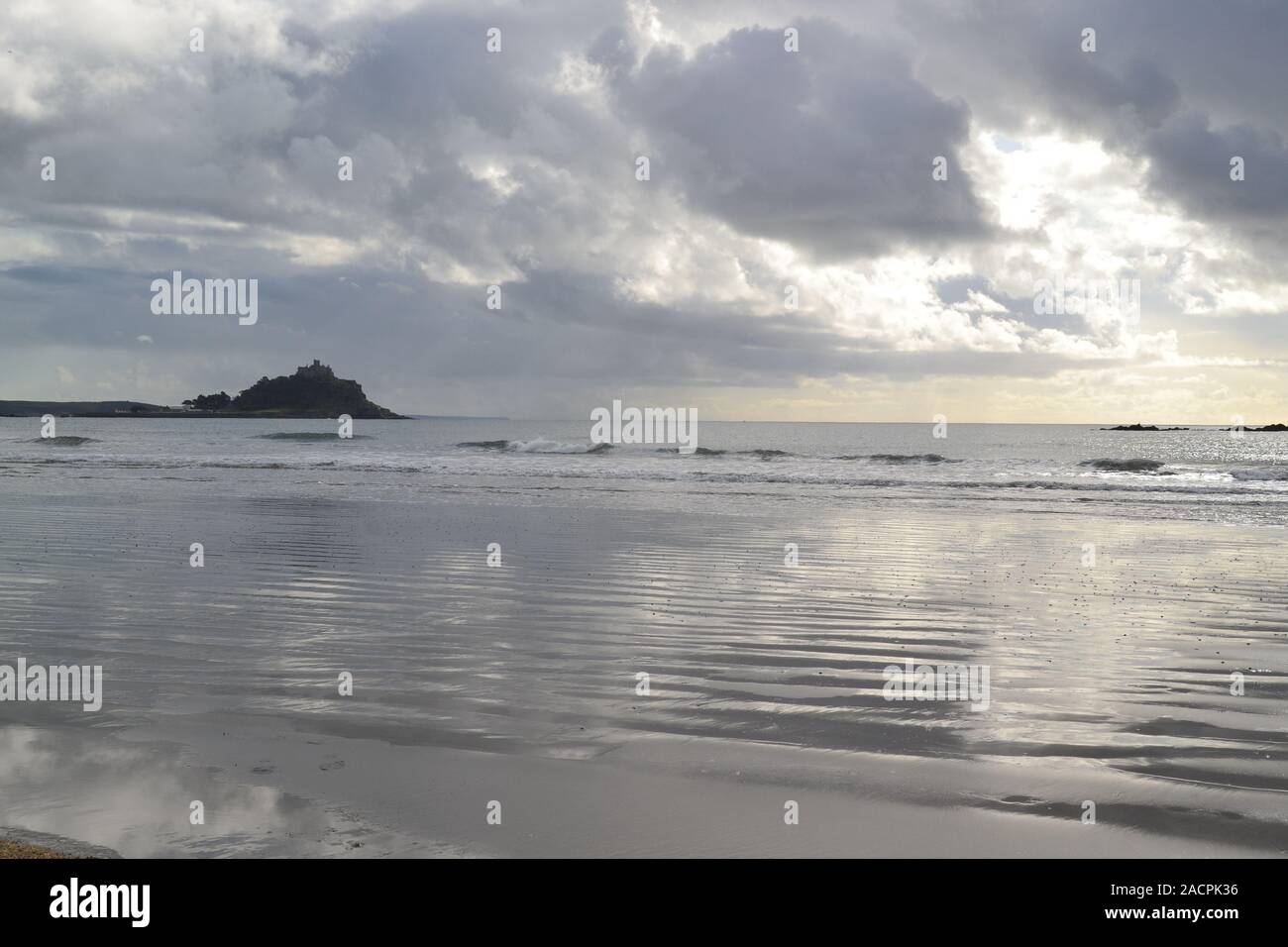 Vue sur le paysage de St Michaels mount, Cornwall Banque D'Images