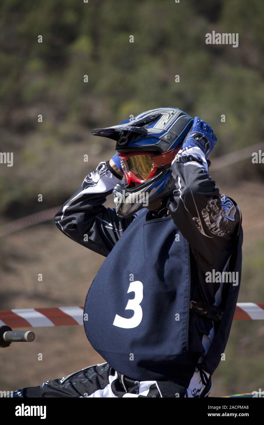 coureur de motocross Banque D'Images