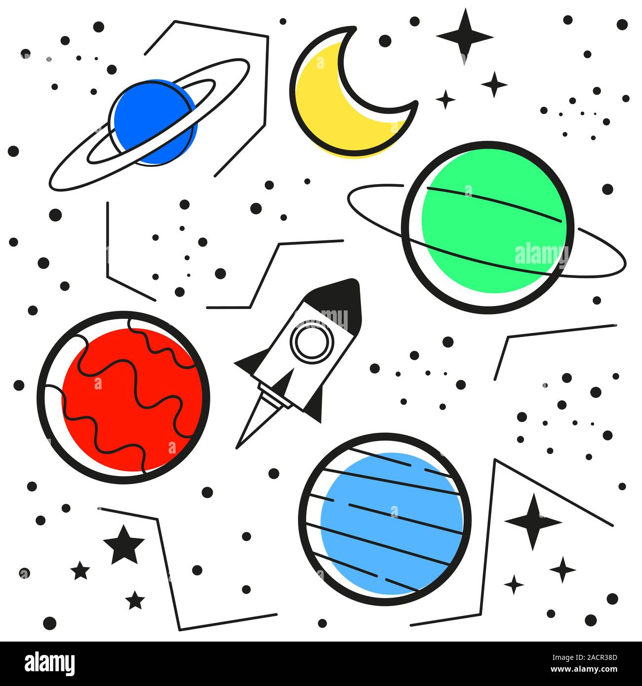 Espace homogène Constellation Galaxy Print peut être utilisée Zodiac Star Tapis de Yoga Illustration de Vecteur