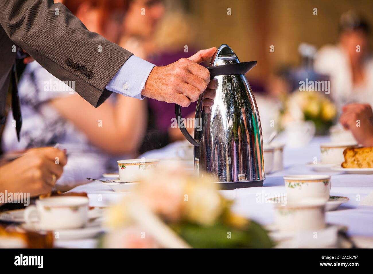 Thermos d'argent Banque D'Images