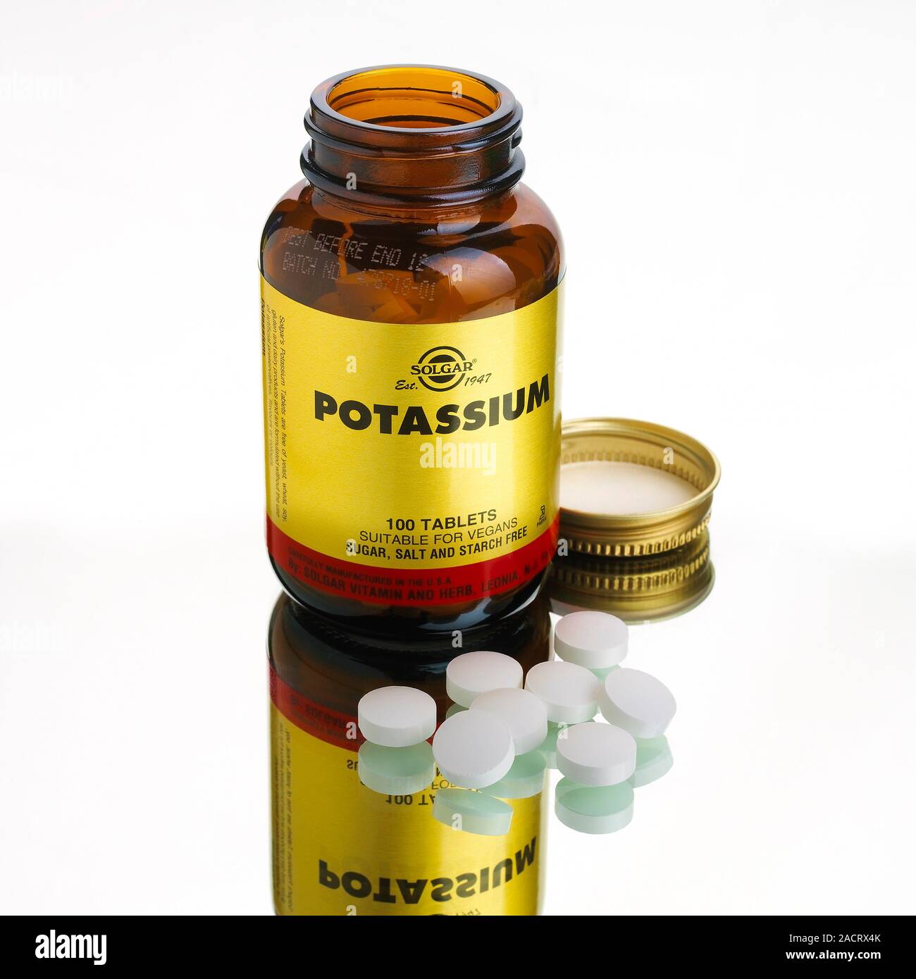 Les comprimés de potassium Le potassium est essentiel pour le