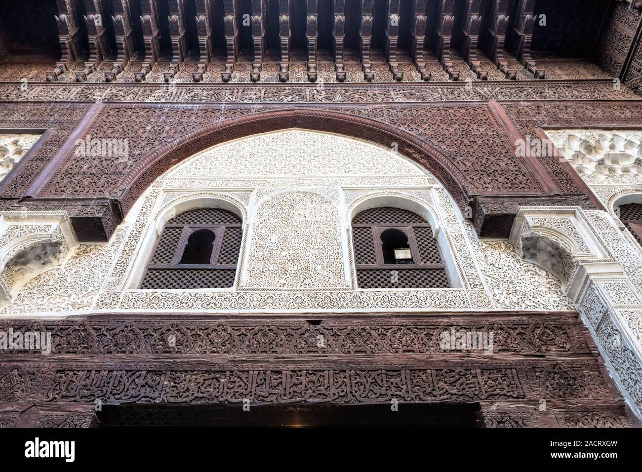 Medersa Bou Inania de Meknès, Koranschule Banque D'Images