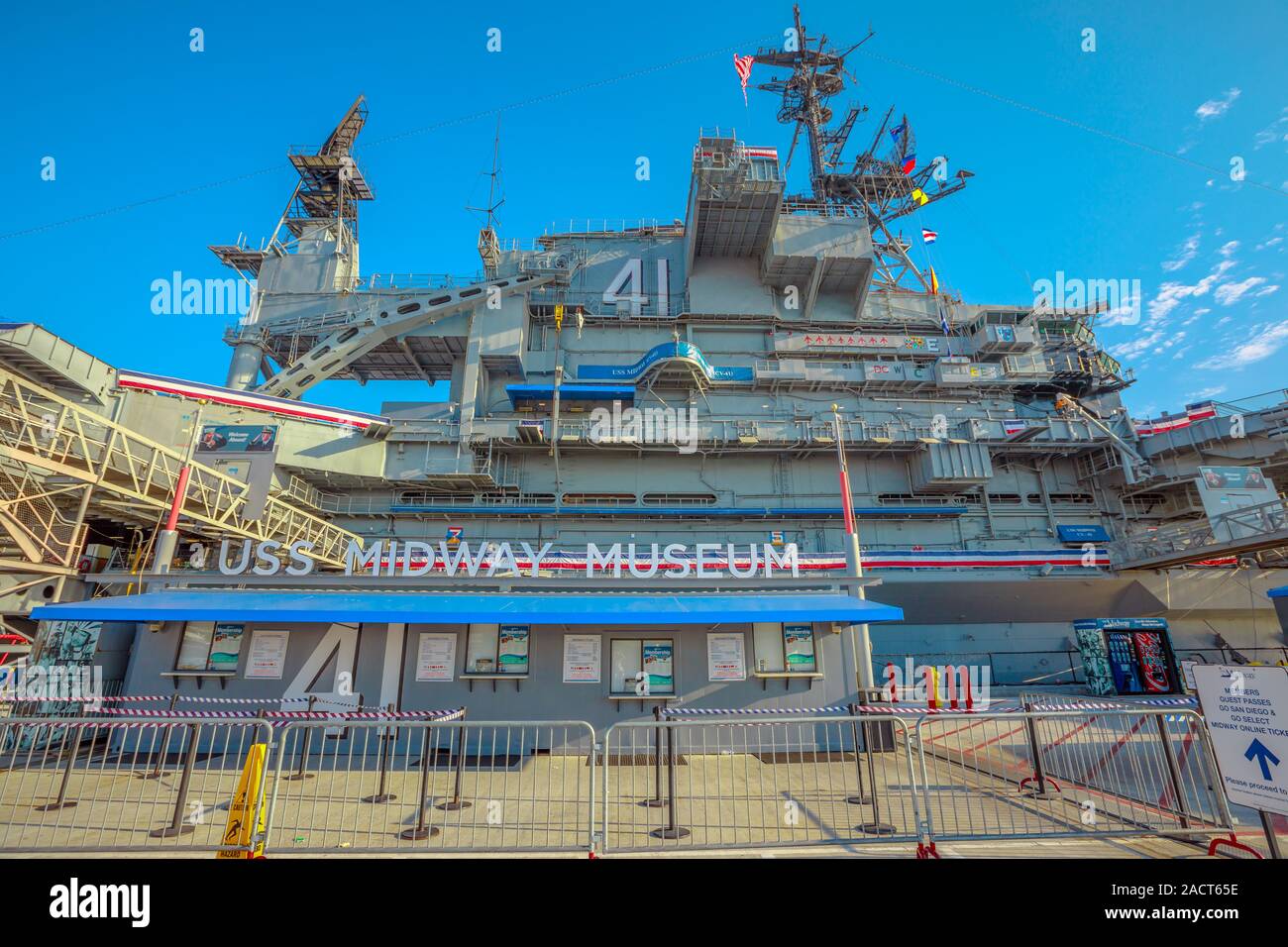 San Diego, Navy Pier, Californie, États-Unis - 31 juillet 2018 : USS Midway Battleship Memorial Museum à San Diego en Californie, le Navy Pier de United Banque D'Images