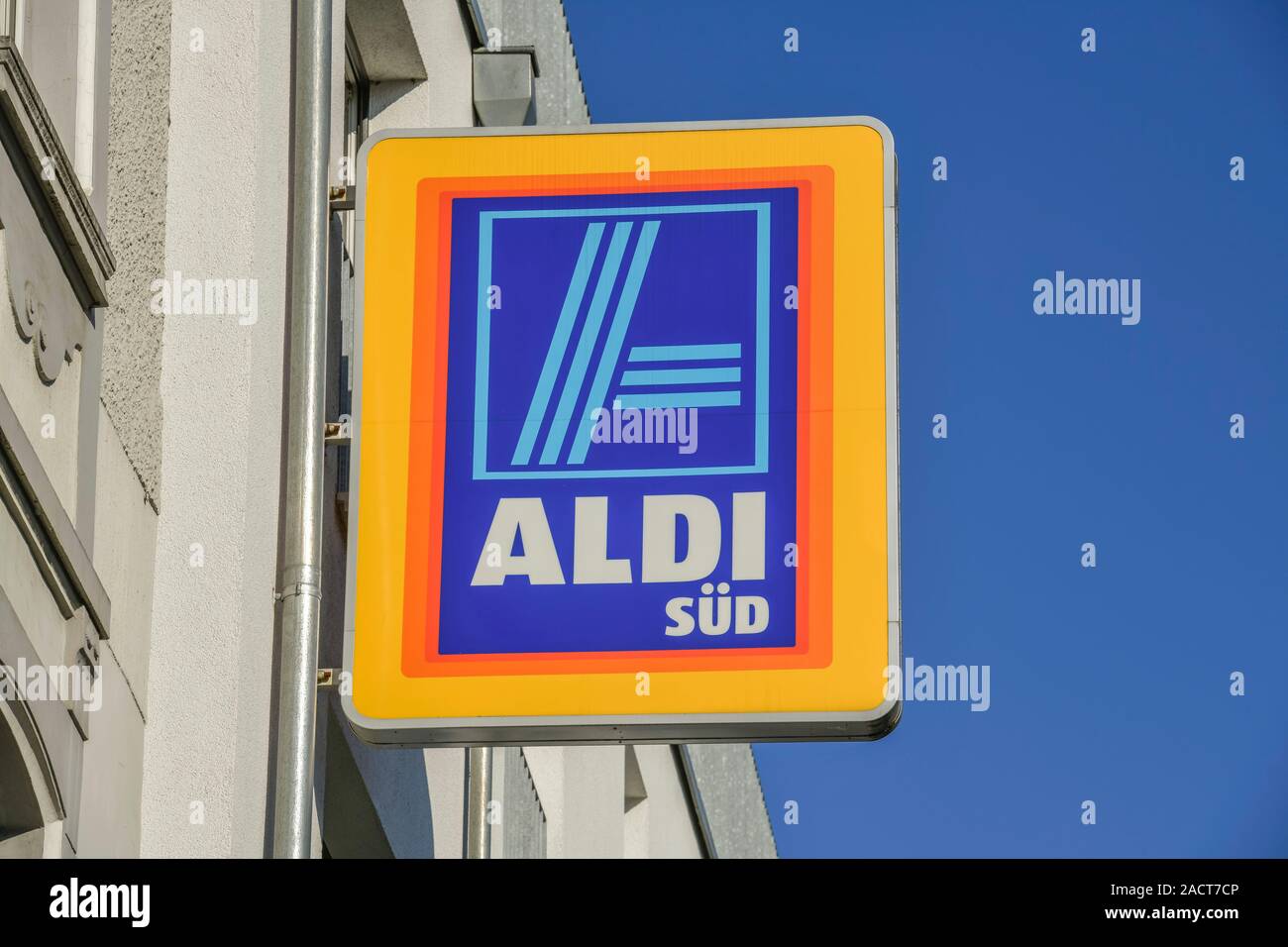 Aldi Süd Logo, Koeln, Nordrhein-Westfalen, Deutschland Banque D'Images