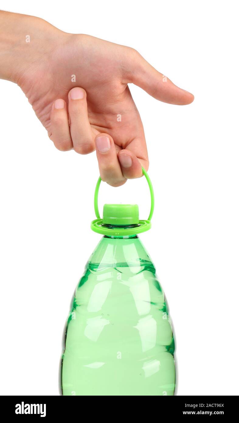 Mains courantes bouteille en plastique. Banque D'Images