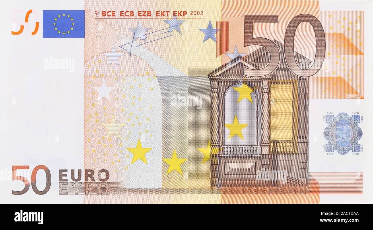 Cinquante billet d'euro. Banque D'Images