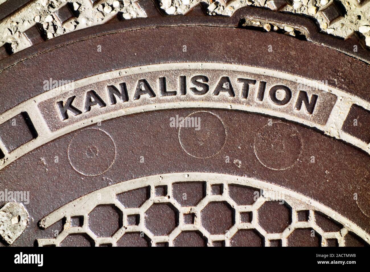 Couvrir d'un système d'égout Banque D'Images