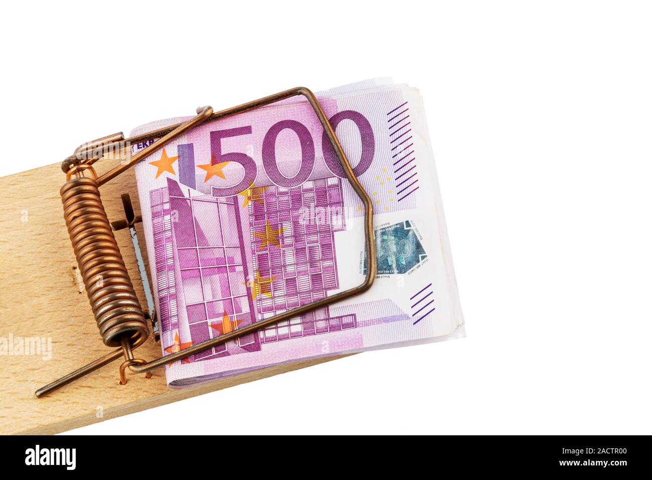 Mousetrap billets en euros Banque D'Images