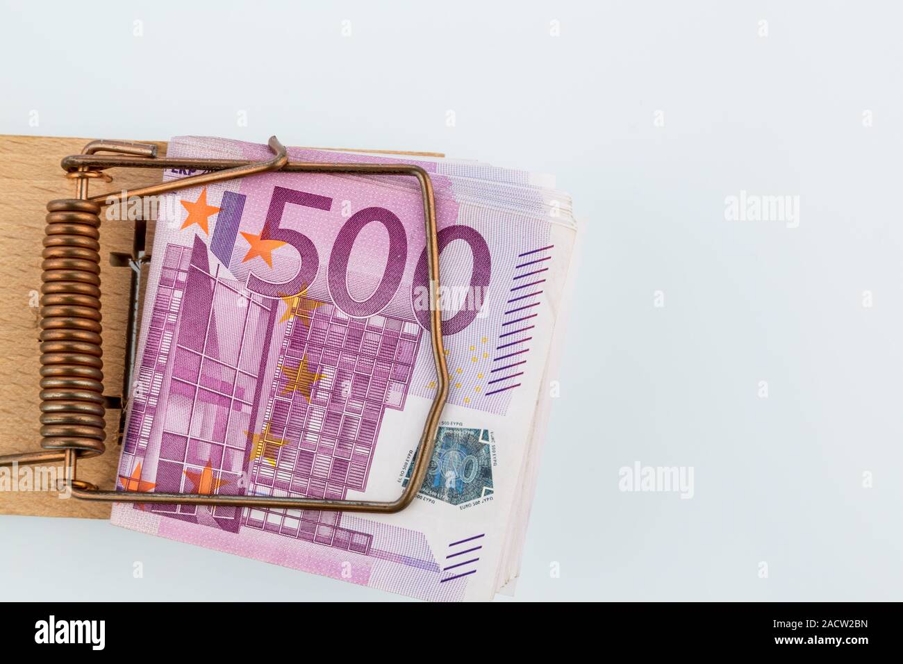 Mousetrap billets en euros Banque D'Images