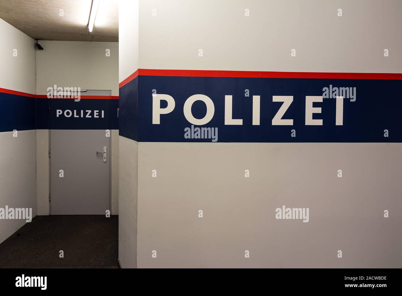 Salle de garde de la police en Autriche Banque D'Images